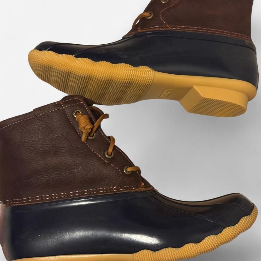 Sperry Women's Brown and Blue Duck Boots - Picture 6 of 6